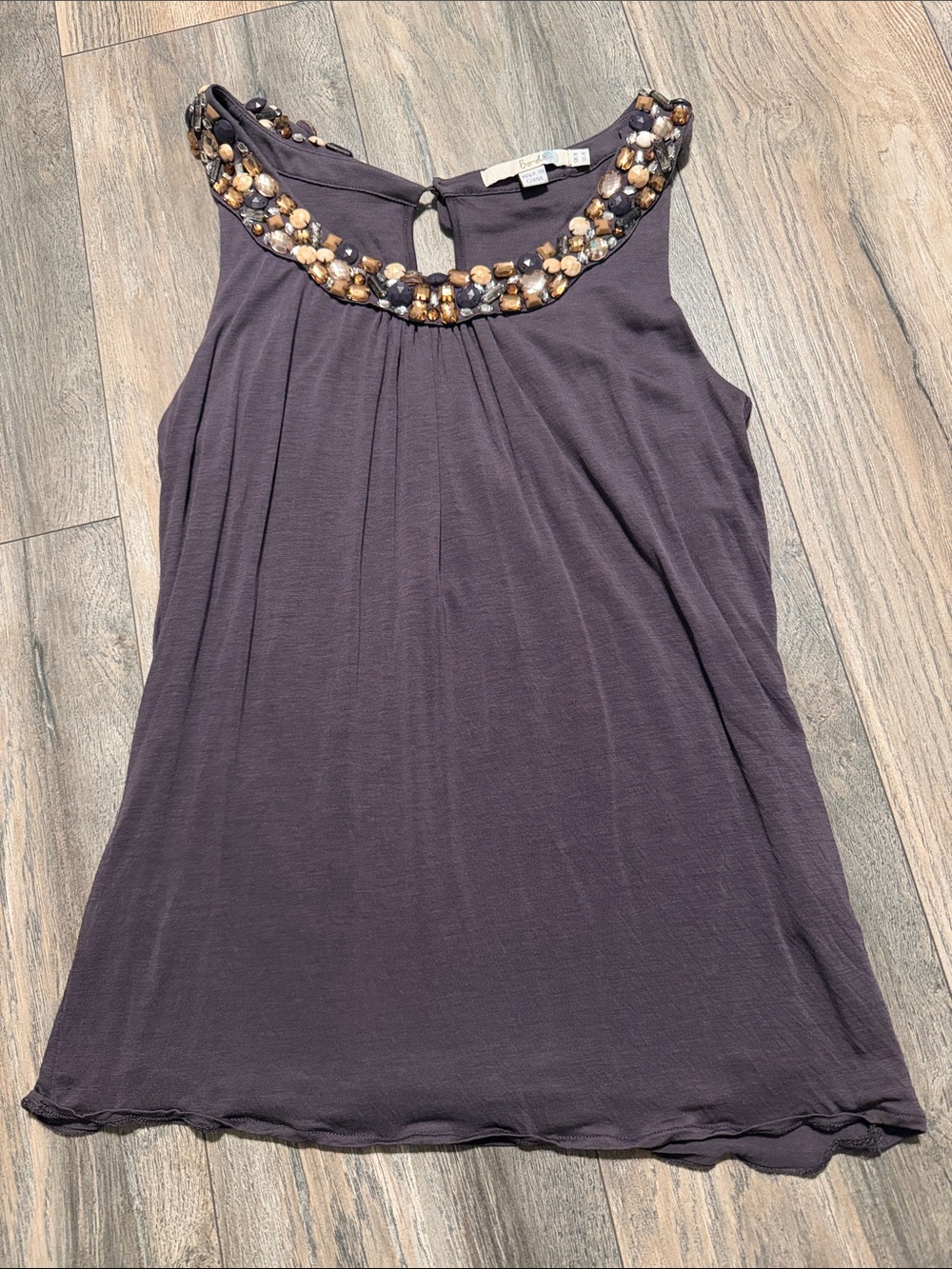 Boden Beaded Neck Sleeveless Camisole - Purple